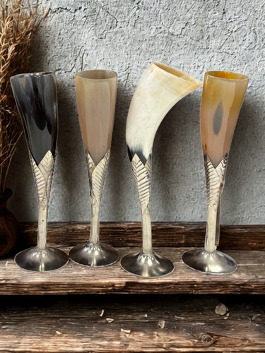 Buffalo horn wine - buffalo, glass