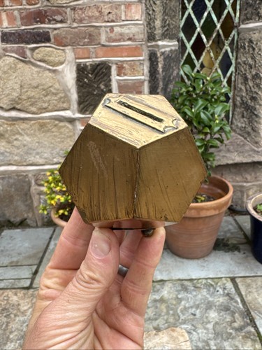 Vintage brass money box quirky - brass,