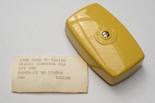 Vintage GPO Telephone Block Terminal 52a / Junction Box - Yellow - New Old Stock