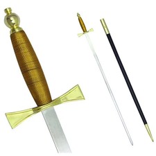 Masonic Sword Brown Gold Hilt