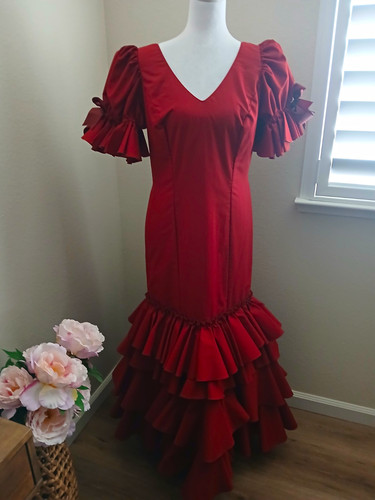 Andaluz flamenco red burgundy - andaluz,