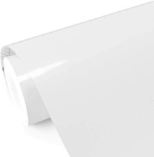 White Gloss Self Adhesive Vinyl Wrap Kitchen Worktop Covering Cupboard Stickers