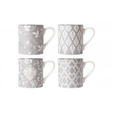 Set Of 4 Porcelain Mugs Coffee