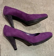 Purple suede ladies shoes