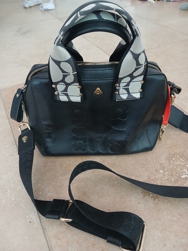 Orla kiely black - kiely, leather