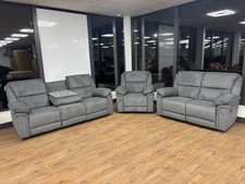 LAZYBOY 3 Seater & 2 Seater Fabric Recliner Sofa Set contemporary sleek curves