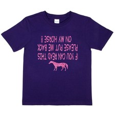 If You Can Read This Put Me Back On My Horse Pony Funny Girls Kids T shirt