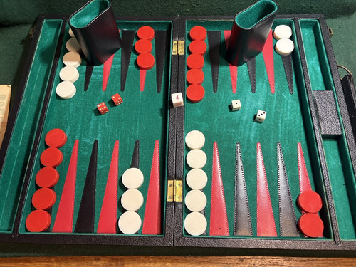 Vintage large backgammon set - vintage,