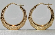 9CT GOLD LARGE CREOLE HOOP