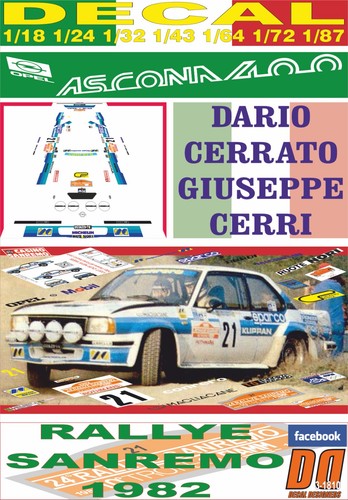 Decal opel ascona 400 - decal,