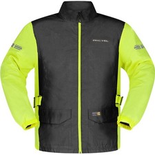 Richa Monsoon Waterproof Motorcycle Over Rain Jacket - Black/Fluo Yellow