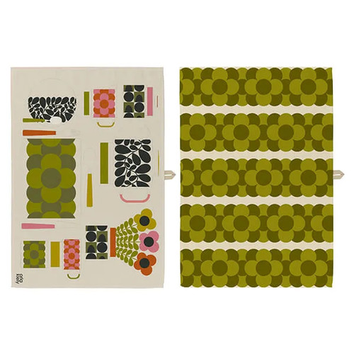 Orla kiely retro green stripe - retro,
