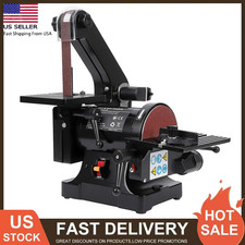 1 x 30'' Belt Sander with 5'' Disc Sander Powerful Bench Sander with 2.1A Motor