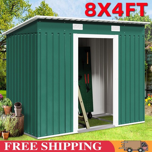 Metal garden shed 8x4ft pent - garden,