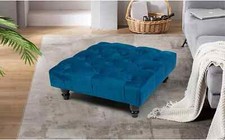 BLUE Upholstered Chesterfield