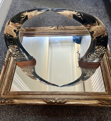 Vintage hand decorated bull