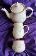 Denby Daybreak Teapot , milk jug and sugar bowl