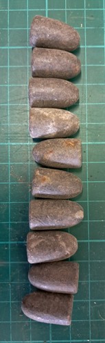 Antique lead rifle bullets - 10,