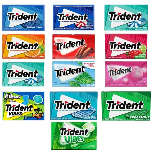 Trident sugar free gum mixed - sugar,