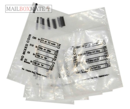 Plastic coin bags money bank - plastic,