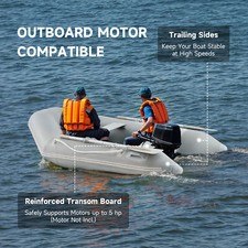 Inflatable Boat Raft for 2 Adults Kayak Fishing Playing on Rivers Lakes 2.3M