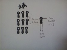 10 x Turn Buttons Black