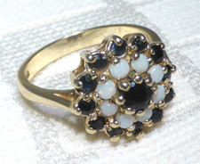 9ct Gold Ring Sapphire Opal UK