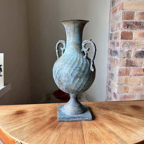Vintage greek style bronze urn - style,