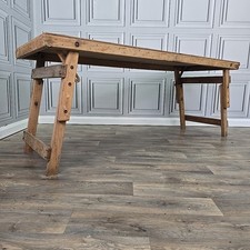 Vintage Folding Trestle Table