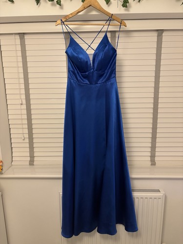 Royal blue occasion dress - blue,