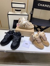 2025 UGG Lowmel Brown Suede Sheepskin Trainers Woman Christmas Gifts