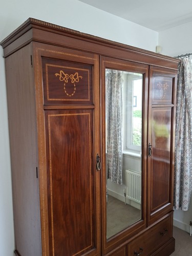 Mahogany wardrobe edwardian - mahogany, wardrobe,