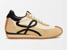 Loewe Flow sneakers new size 39 gold black, Italian leather runners trainers