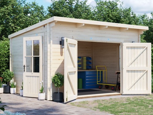 Garden workshop 4x3m log - garden,