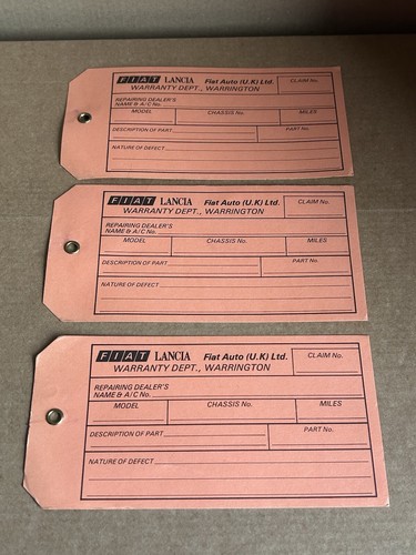 Vintage fiat lancia warranty - fiat,