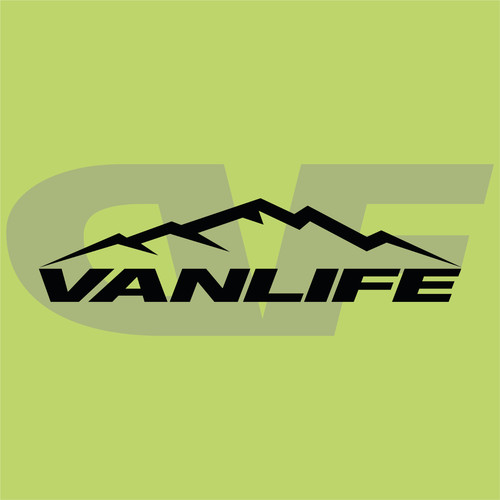 Vanlife mountain graphic vinyl - mountain,