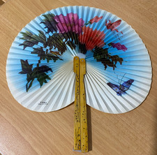 VINTAGE PAPER FOLDING HAND FAN