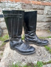 classic motorcycle boots, vintage, size 8/42. Made in Britain, leather lined.