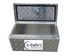 Aluminium Chequer Plate Truck Trailer Lock Tool Box - 640x230x230mm 10532