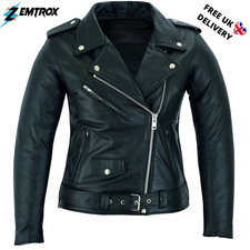 Ladies Motorbike Real Leather