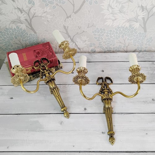 Pair vintage brass plate - pair,