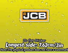 JCB Logo Stickers for Cars, Bottles & Laptops | Durable Vinyl Material 2PCS