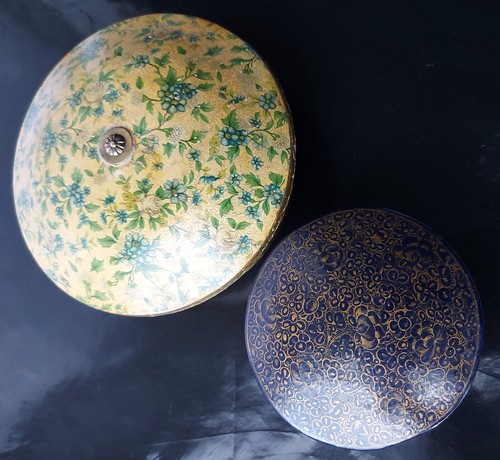 Two paper mache india hand - paper,