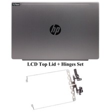 Compatible For HP Pavilion 14-CE1511SA Laptop Grey LCD Top Lid+Hinges Left Right