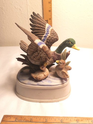 Vintage porcelain mallard duck - vintage,