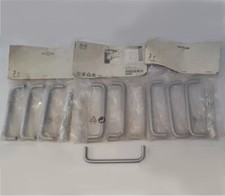 IKEA KOSING GREY/SILVER HANDLES 3 X PACKET OF 6 = 18 IN TOTAL BRAND NEW FREE P&P