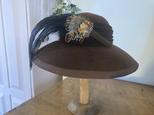 Vintage 1990s Brown Felt Hat