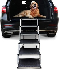 Folding Portable Dog Steps Aluminium Portable Stairs Ladder For Car Boot SUV