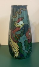 Art Deco Pottery Vase Golden