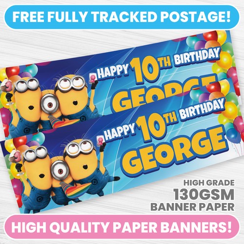 Personalised minions banner - personalised,